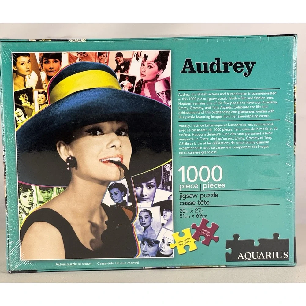 Aquarius‎ Audrey Hepburn Radio Days 1000 Piece Jigsaw Puzzle 20x27 NIB